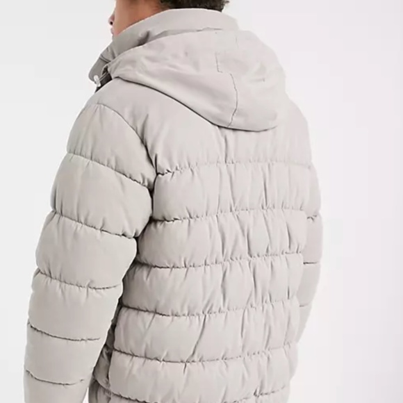 ASOS WHITE boxy puffer jacket with concealed hood (M) - Picture 14 of 15
